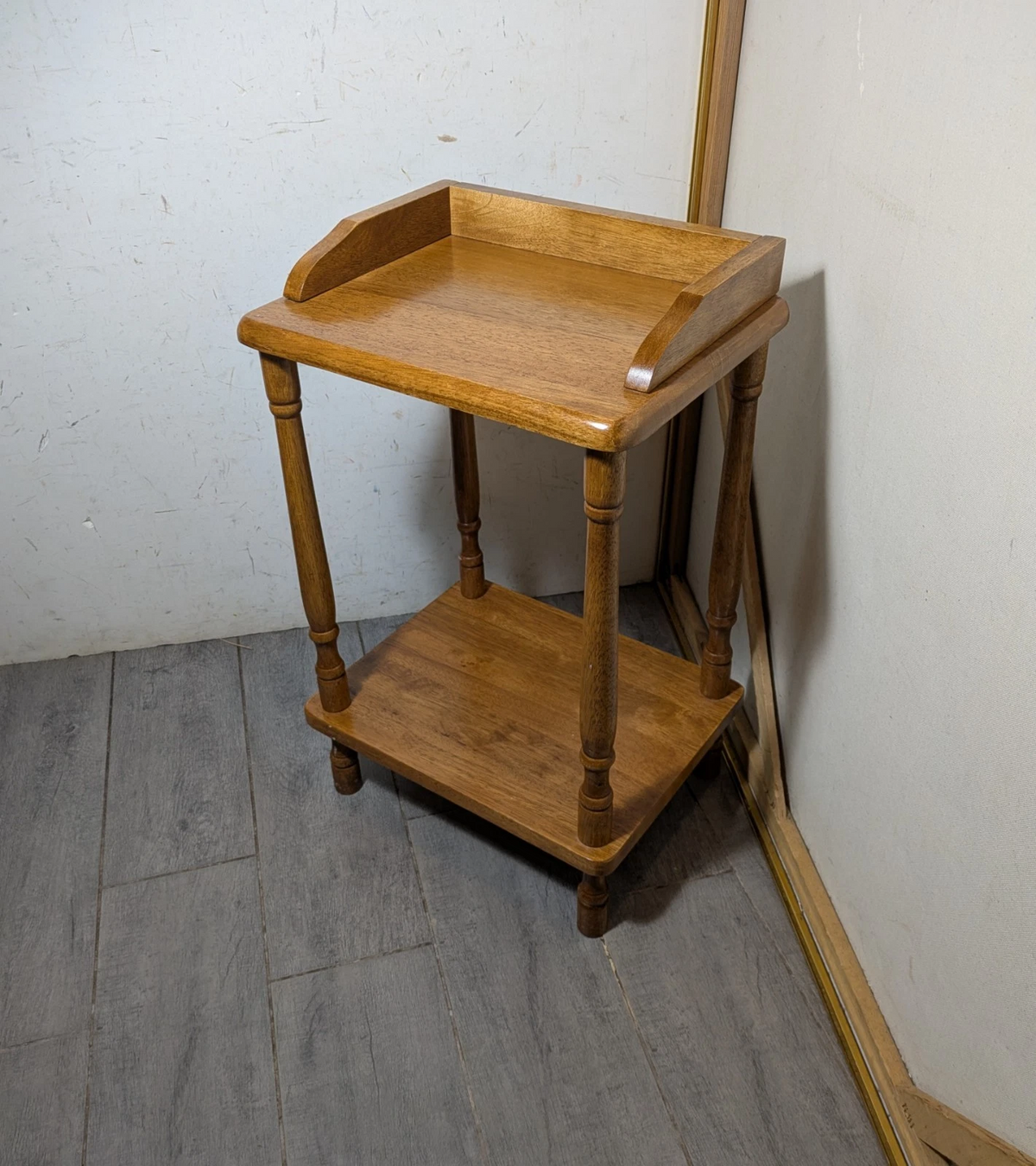 Solid Wood Small Accent Table Rustic Country Style