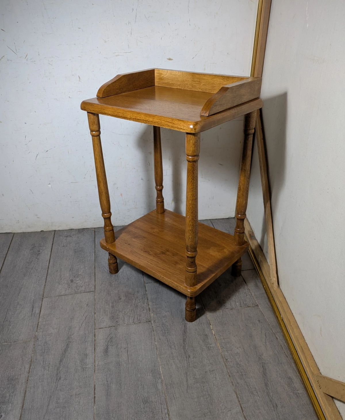Solid Wood Small Accent Table Rustic Country Style